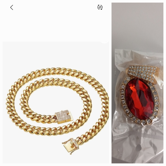 BLICHAIN Other - BLICHAIN Link Necklace with Clasp and Medallion